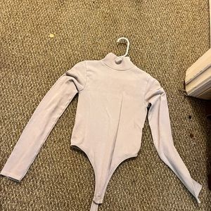 Womens bodysuit sweater turtle neck